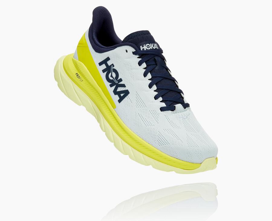 Hoka Mens Running Shoes NZ - Hoka Mach 4 White (KNX802136)